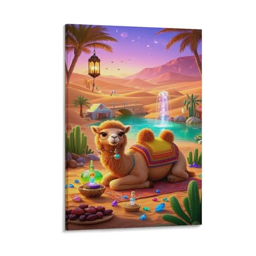 Peinture oasis du désert pour embellir votre bureau et créer un salon relaxant