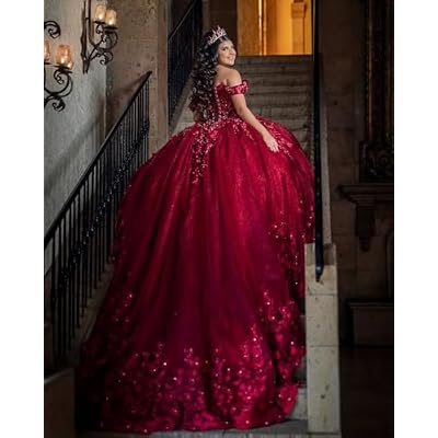 3D Butterfly Applique Quinceanera Dresses with Train Luxury Beaded Sweet 16 Dresses Off The Shoulder Ball Gown