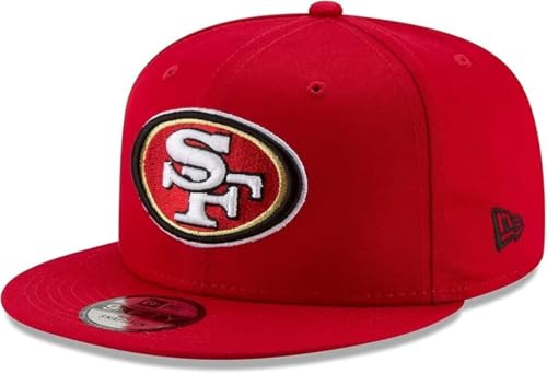 New Era NFL 9FIFTY Snapback Team Color Adjustable Hat Cap One Size (US, Alpha, One Size, San Francisco 49ers - Red)