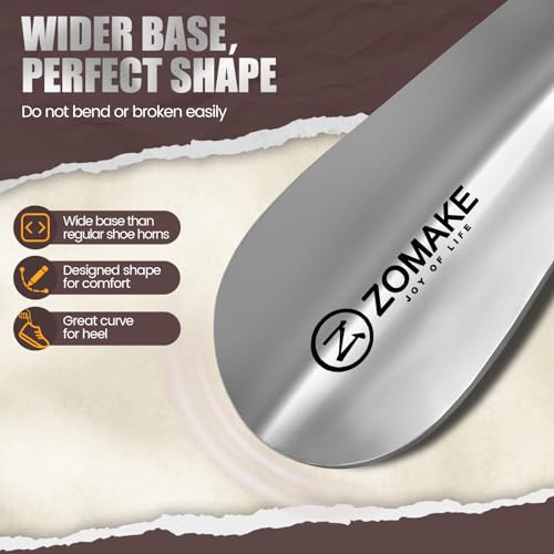 Calzador metálico compacto para viaje 15 cm 2 piezas miniatura 3