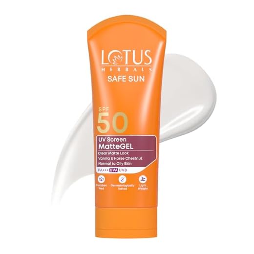 Lotus Herbals Safe Sun UV Screen Matte Gel, SPF 50, 100g