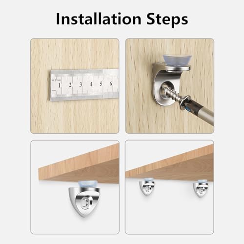 Image of 10 Pieces Heavy Duty Shelf Support, Mounting Brace Fixing Glass Wood Shelf Bracket, Shelf Pegs Shelf Brackets for Kitchen Cabinet Book Shelves, Round Bracket Pins