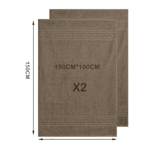 nice homeit Set mit 2 großen Badetüchern, 100 x 150 cm, extra großes Badetuch aus 100% ringgesponnener Baumwolle… – Ansicht 5