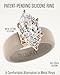 Rinfit Silicone Ring with Stone - Marquise Cut Cubic Zirconia Solitaire Engagement Ring for Women - Rubber Wedding Bands - Nude/Rose Gold - Size 6