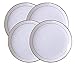 LBBZJM Plaque de dîner Plaque de Dessert Porcelaine Porcelaine Porcelaine Plaques Set Perdurable Vaisselle Restaurant Cuisine Plaque à Micro-Ondes Coffre-Fort (Couleur : White×4, Size : 8in)