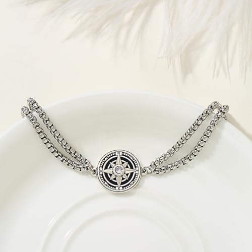 Pulsera Compass en Plata 925 con Nudo Celta miniatura 5
