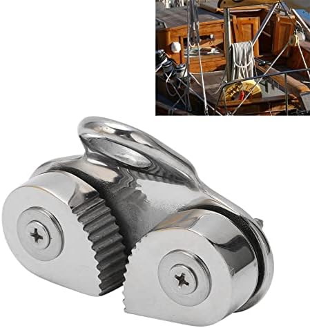 Zerone Stainless Steel Cam Cleat with Fairlead Leading Ring for Boat Marine Rope 3-15mm