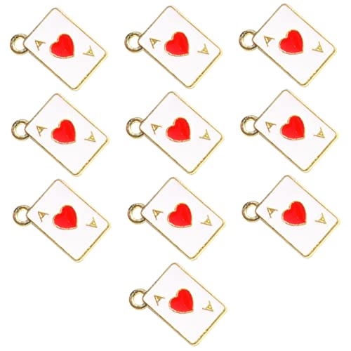 Abaodam 20 Pçs Pingente De Pôquer Pulseira Chaveiro Joias Para Artesanato Colar De Amuleto Pingentes