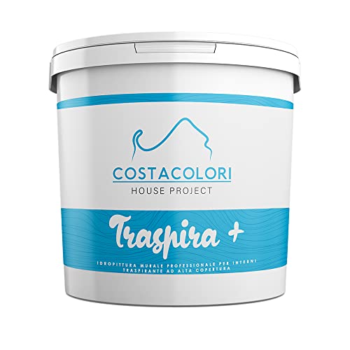 Pintura transpirable para interiores súper blanca, uso profesional, transpirable+ 5 l