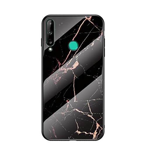 Cover per Huawei P40 Lite con Pellicola Proteggi Schermo Custodia Protettiva in Vetro Temperato 9H Motivo in Marmo + Cornice Paraurti silicone Morbido Case 5