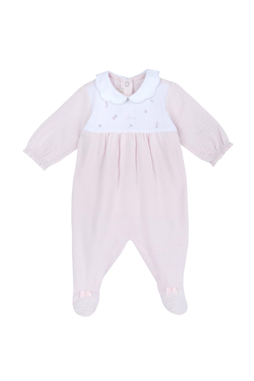 Grenouillère Bébé Fille Chicco - Coton Doux, Ouverture Devant, Tailles 0-24 Mois, Motif Lapins