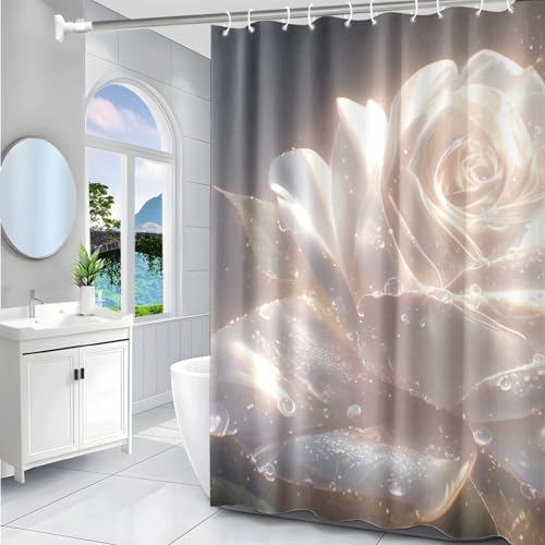 Rideau douche anti moisissure et imperméable lavable en polyester