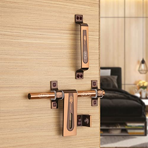 Image of ETALICA 10 inch Door Aldrop | Elegant Aldrop for Door Accessories Kit, Door Fitting for Single Door | Vintage Copper Finish