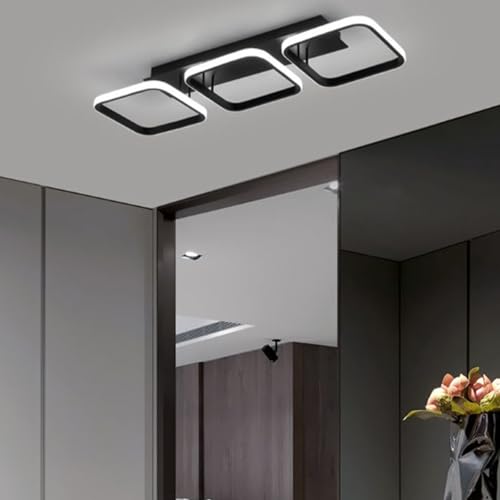 Lampe de plafond LED moderne dimmable 2700K-6500K silicone noir design