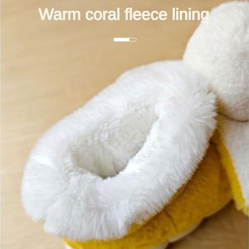 Women Plush Fruit Slippers Funny Cozy Furry3D full coverage Cute Banana Kawaii Fuzzy Indoor Winter Bedroom Shoes Gifts3