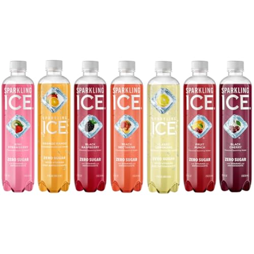 Sparkling Ice Sparkling Water Variety, 12 Pack 17 Fl Oz Bottles – Zero Sugar Sparkling Water with Vitamins & Natural Flavors