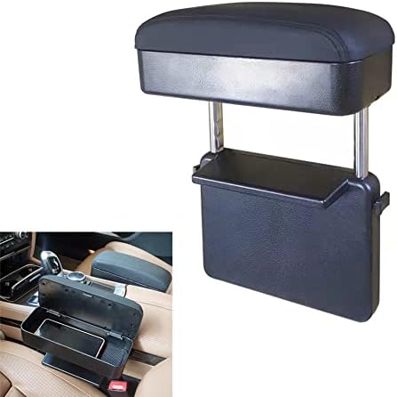 Adjustable Height Car Console Armrest Box Comfort Extender Support Elbow Pad & Forearm Wrist Rest Support for Universal Auto Storage Organizer Box