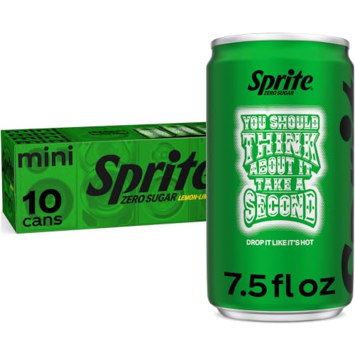 Image of Sprite Zero Sugar Lemon-Lime Caffeine Free Soda Soft Drink Fridge Pack Mini Cans, 7.5 fl oz, 10 Pack