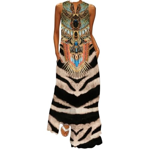 Robe de plage femme chic imprimée rétro col en v