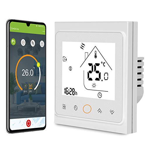 Preisvergleich Produktbild AWOW Smart Home Thermostate WiFi Temperaturregler Wandthermostat intelligente Heizungssteuerung für Fussbodenheizung Wasser Heizung Kompatibel Alexa,Google Assistant,tuya APP Smart Life(GA,3A)