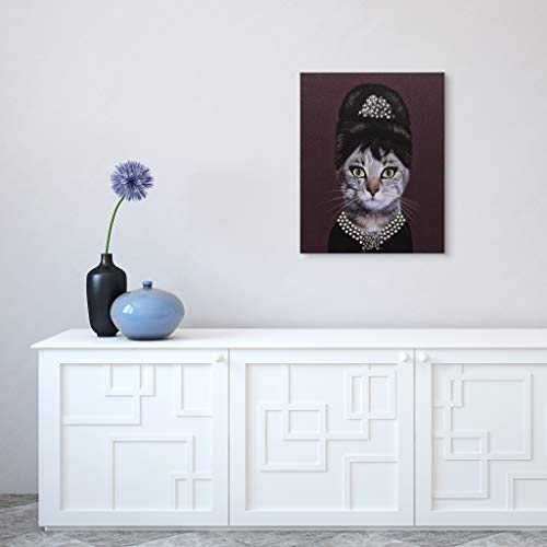 Empire Art Direct Pets Rock Breakfast Graphic Wrapped Cat Canvas Wall Art, 20" X 16" X 2", Ready To Hang #TOP2