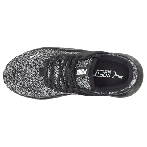PUMA Puma Pacer Future Doubleknit Sneaker, Black Black White, 7 US Unisex Big Kid