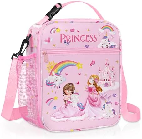 Clastyle Princess Insulated Kids Lunch Bag Large Thermal Cooler B...