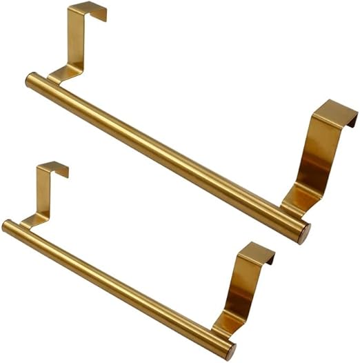 Coufce 2 Pack 9 Inch Towel Holder, Gold Bathroom Towel Bar
