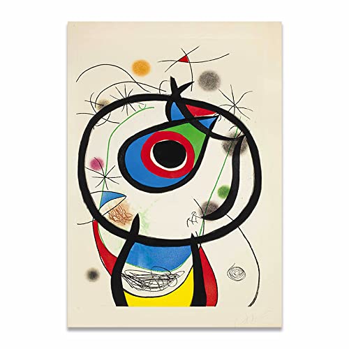La Mejor Selección de Litografías los mejores 5. 44 BITOUT Poster de Joan Miró Moda Abstracta Fresco Arte retroJoan Miró Pintura al óleo litografía Sencilla Belleza Decorativa hogar Pintura sin Marco 40x60cmx1