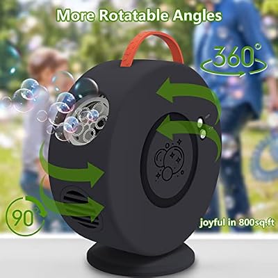Bubble Machine for Kids Toddlers, 90 360 Rotatable Automatic Bubble Blower 4000+ Bubbles/Min, Bubble Maker for 3 4 5 6 7 8 Year Old, Easter Christmas Birthday Outdoor Wedding Party Gifts