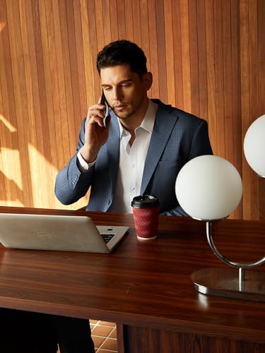 WEEN CHARM Men's 2 Piece Slim Fit Plaid Suit Business Casual Blazer Pants Set for Formal Wedding Prom Office Party4