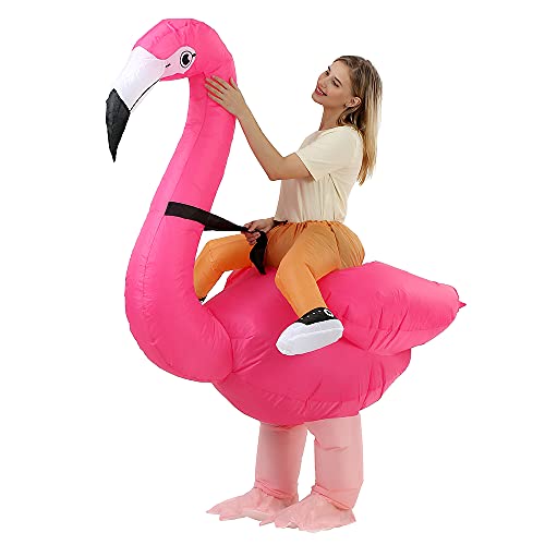 JASHKE Opblaasbaar Flamingokostuum Dierenkostuum Halloween Outfits voor Volwassenen - Image 3