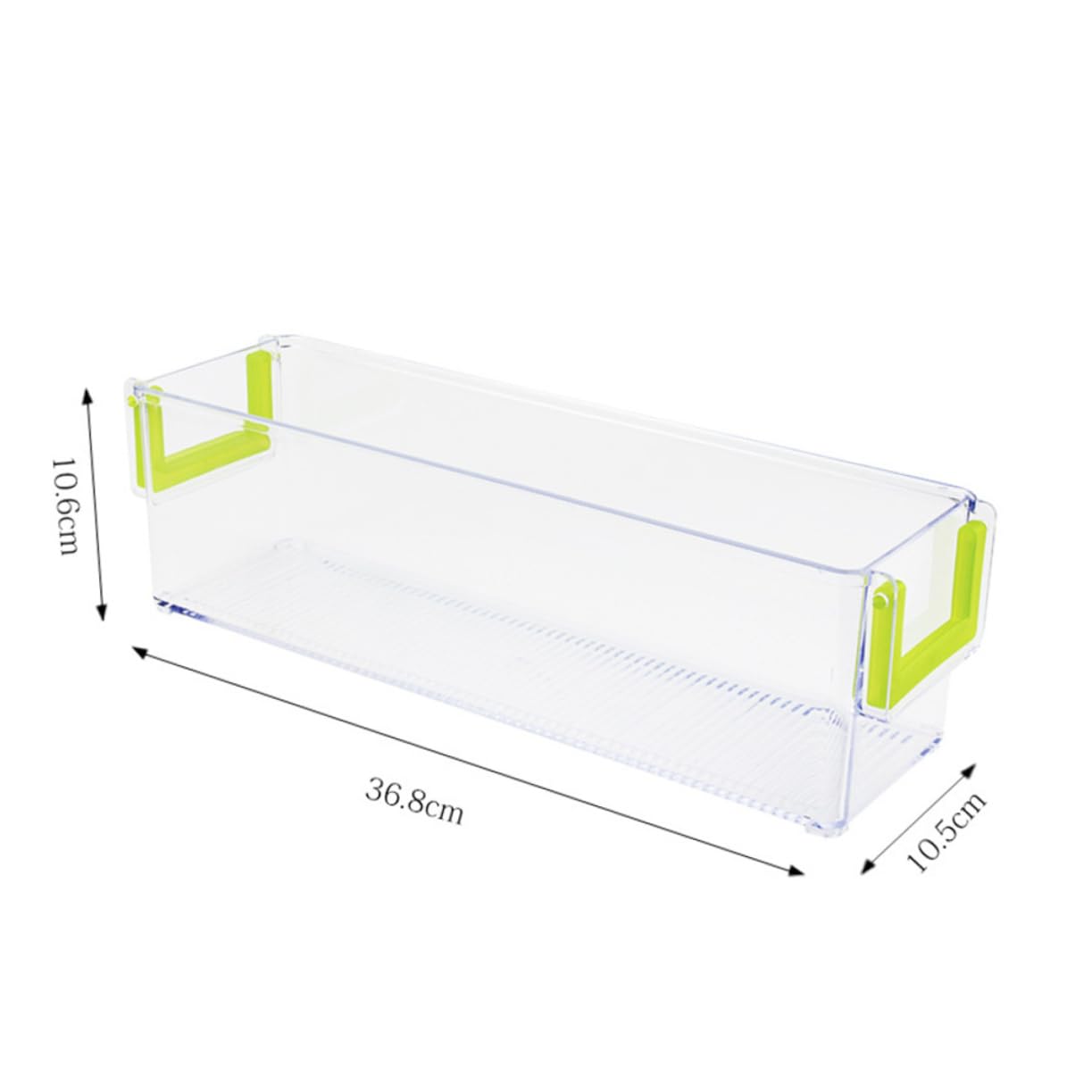 Unomor Refrigerator Drawer Organizer Plastic Fruit Beverage Storage Easy to Use Handle Design Kitchen Storage Box