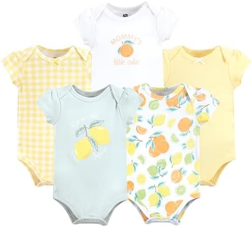 Hudson Baby Unisex Baby Cotton Bodysuits (5 Piece)