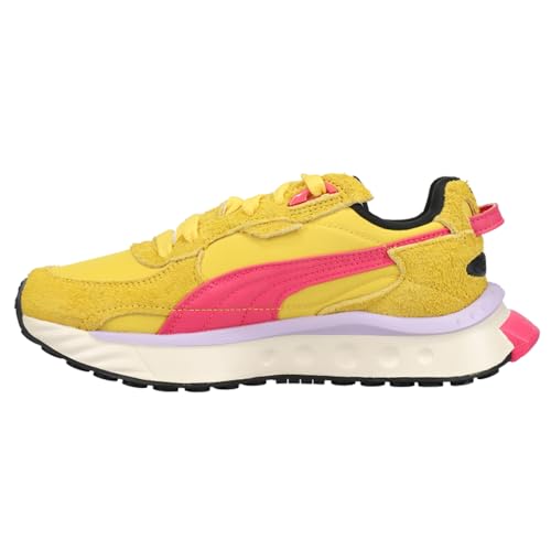 PUMA Womens Wild Rider Vintage Lace Up Sneakers Shoes Casual - Yellow - Size 5.5 M