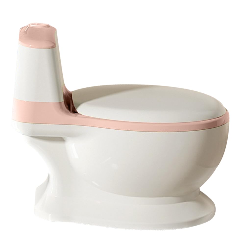 Maceta blanca Baby WC infantil, con sonido de drenaje, base antideslizante para la seguridad de tu bebé rosa, 2 unidades