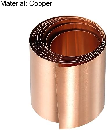 uxcell Copper Sheet Roll, Metal Foil Plate 1000mm x 40mm x 0.6mm