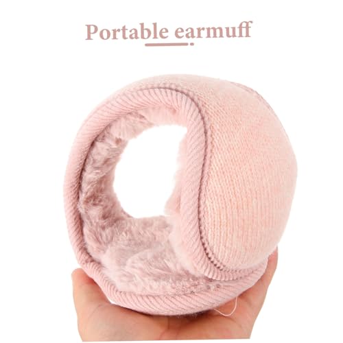 Orejeras de invierno para mujer BESTYASH rosas ajustables de poliéster 5