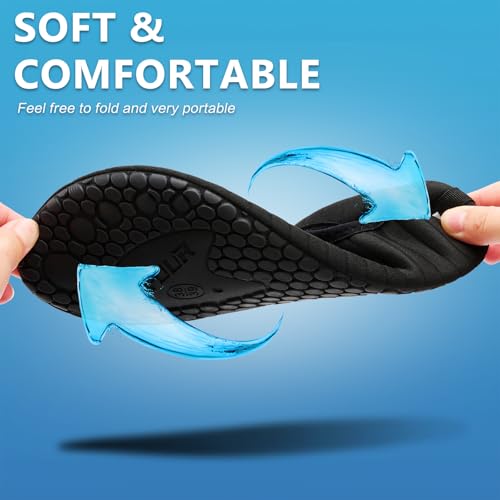 VIFUUR Water Sports Shoes Barefoot Quick-Dry Aqua Yoga Socks Slip-on for Men Women A Black 42-43 - Image 6