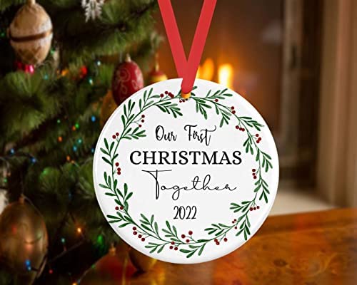 Handmade By Stukk Our First Christmas Together Bauble 1st Christmas Decoration Ornamento Recuerdo Regalo Cover