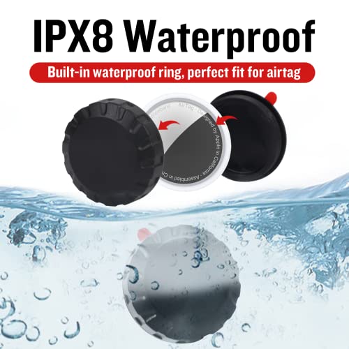 4Pack Ipx8 Waterproof Airtag Holder Case, Sticker Mount Case For Apple Air Tag With 3M Adhesive Sticker Cover, Hidden Protective Shockproof Gps Tracker For Bike Car Luggage Drone Remote Camera #TOP1
