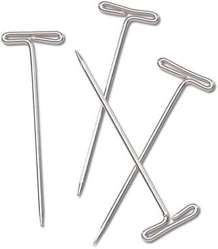Miniatura 2 de SUS304 - Pasadores en T de peluca de acero inoxidable real para tejido y encaje, bloqueo húmedo y manualidades, 1-34 pulgadas x 100 piezas, 2