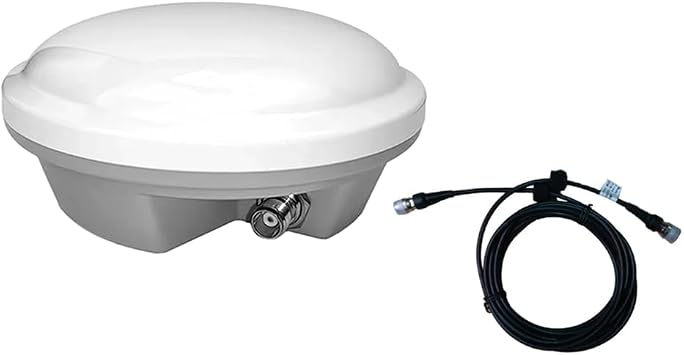 30 RTK GNSS High Accuracy Survey Antenna with Full Band GPS Satellite Signal Receiver and 5M TNC Adapter Cable