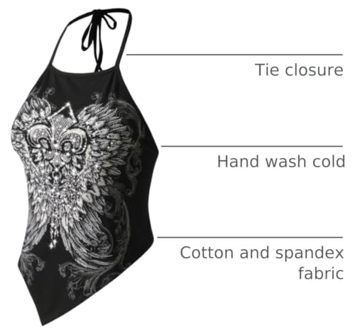 Image of Design by Olivia Women's Sexy Paisley Bandana Halter Top Y2K Crop Shirt