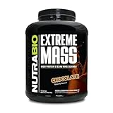 NutraBio Extreme Mass - 53G Protein - Advanced Anabolic Muscle Mass Gainer Protein - High Calorie - Full Spectrum Amino Acid - Chocolate, 6 Pound