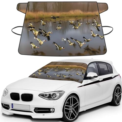 Fundas protectoras de nieve para parabrisas de coche con patos salvajes de caza
