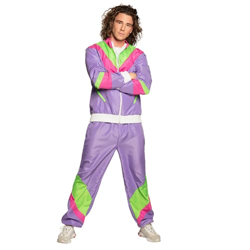 Survêtement des années 80 Boland costume rétro avec veste et pantalon de jogging pour adulte