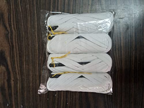 Pyjama Naada Flat Dori String with Stick (Pack of 4) (9 Meters/Roll),100% Cotton, Pure Cotton Flat String for Payjama, Lehenga, Sari, Ethnic Dresses, Petticot & Salwar (Total -36 Meters)