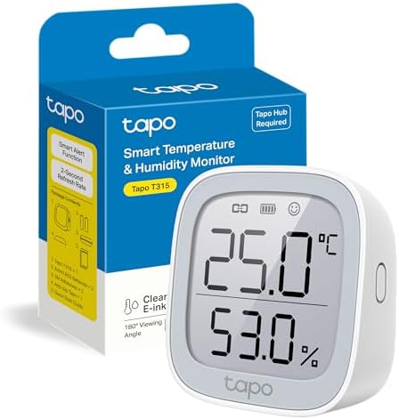 Tapo T315 – Monitor de Temperatura y Humedad, Alta precisión, aut...