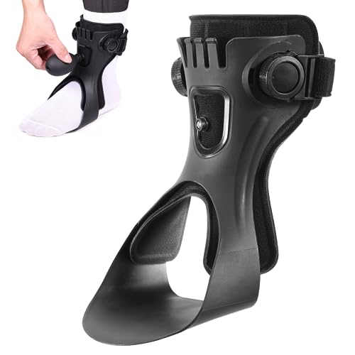 yuecan AFO Foot Drop Brace, Ankle Foot Orthosis for Men Women, Drop Foot Postural Correction Brace with Inflatable Airbag Lining, Can Be Worn with Shoes, for Recovery of Stroke Hemiplegia, [Right-L]